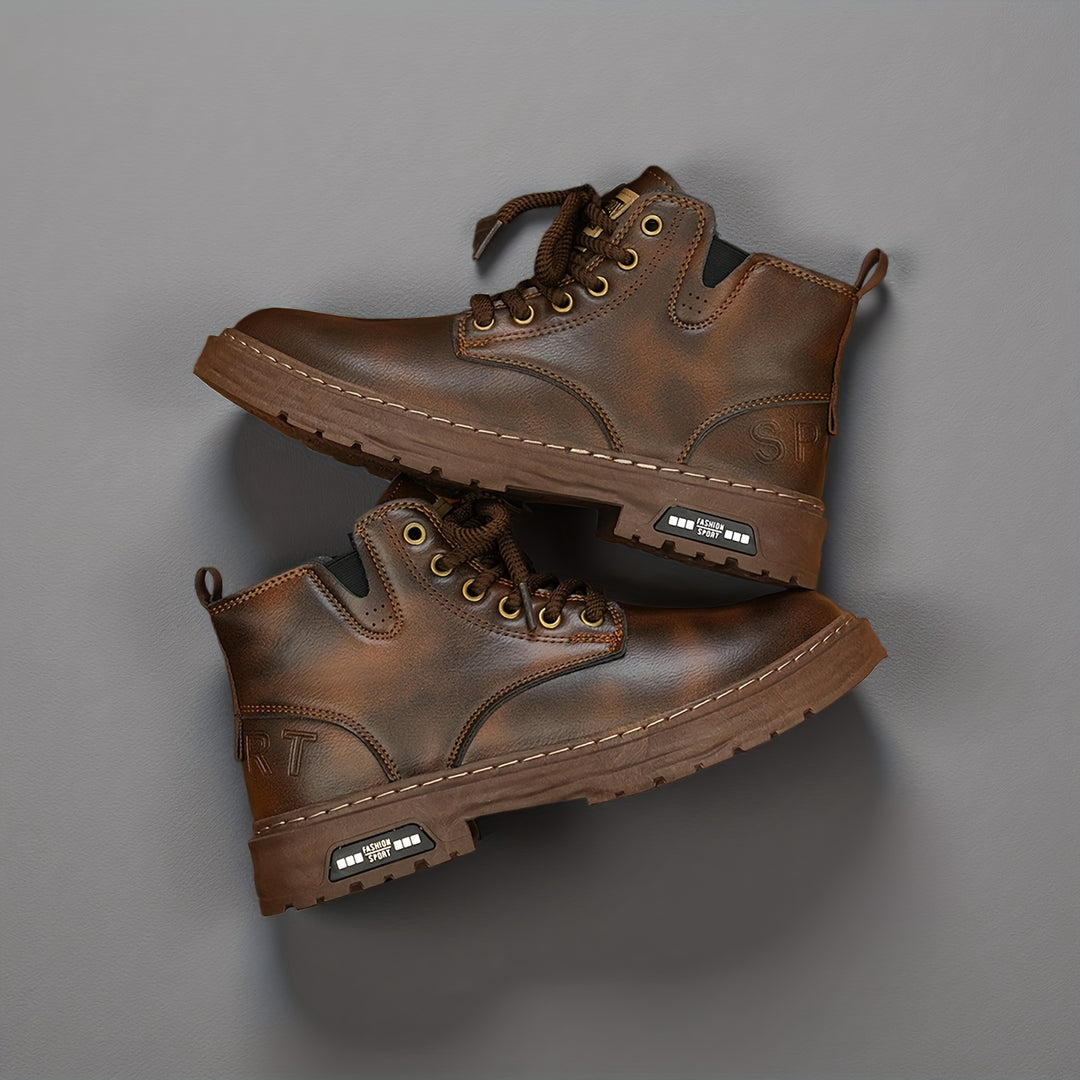 Archer | Rugged Lace-Up Ankle Boots