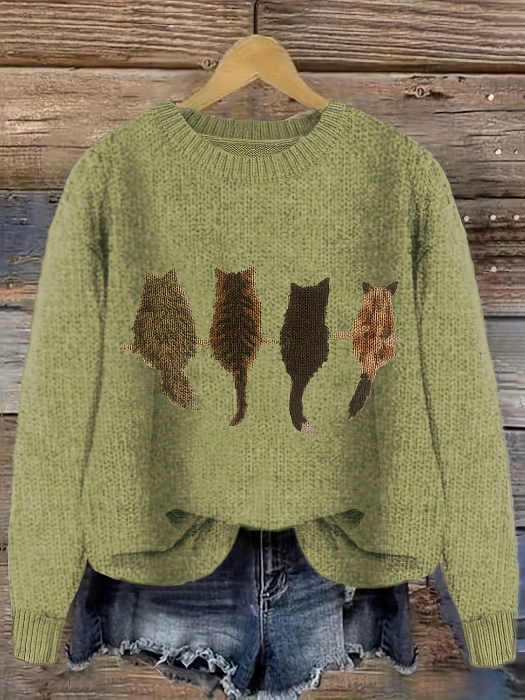 Tamara | Cozy Cat-Print Sweater