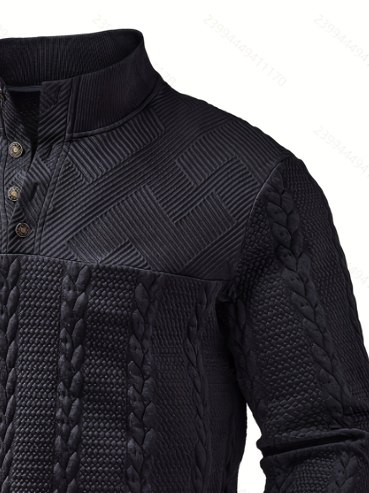 Sterling | Textured Stand-Collar Pullover