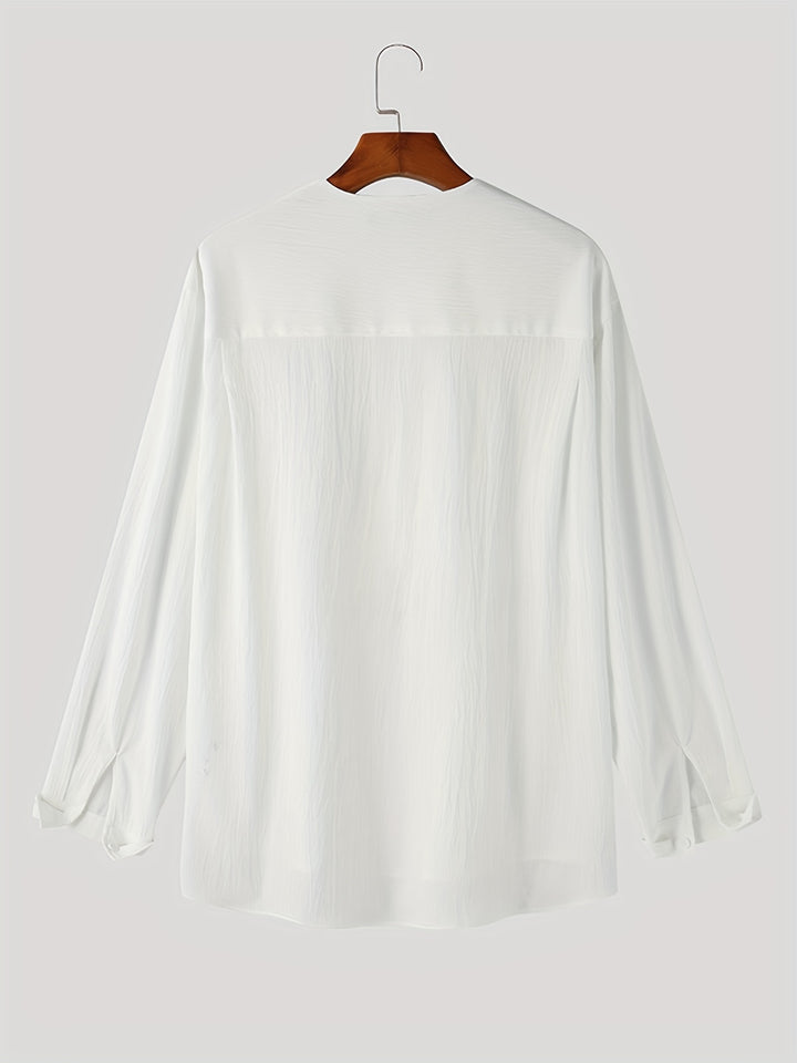 Franklin | Collarless V-Neck Shirt