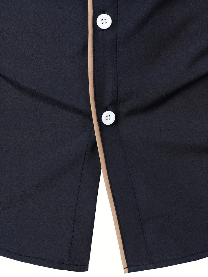 Lucille | Contrast-Trim Long Sleeve Shirt