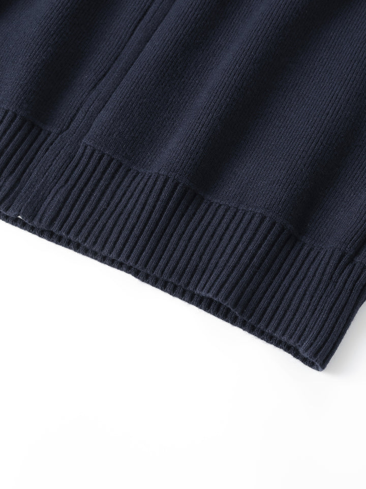 Barnaby | Zip-Front High-Neck Cardigan