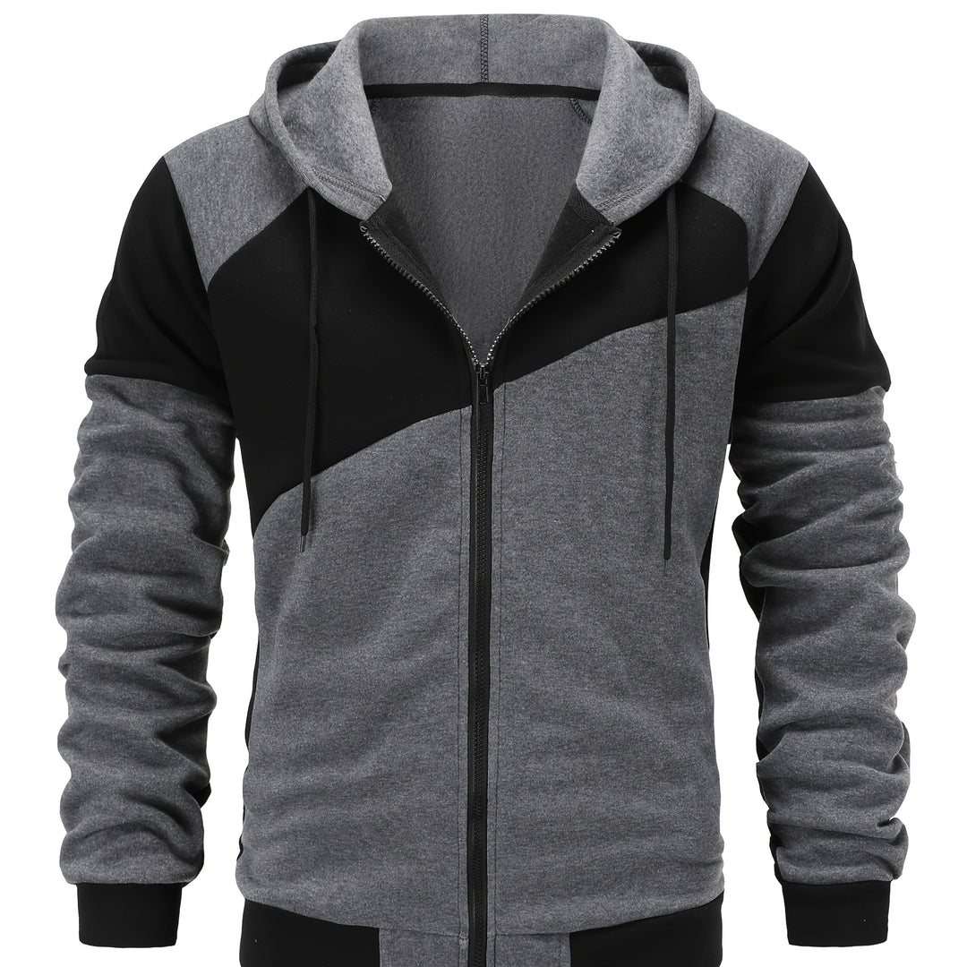 Bryce | Color Block Zip-Up Hooded Jacket