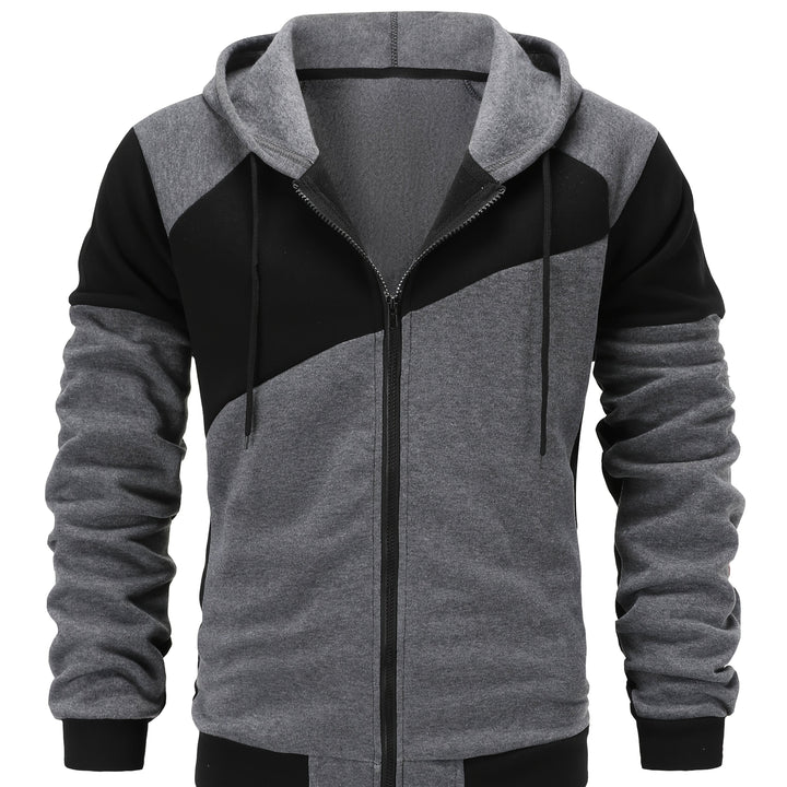 Bryce | Color Block Zip-Up Hooded Jacket