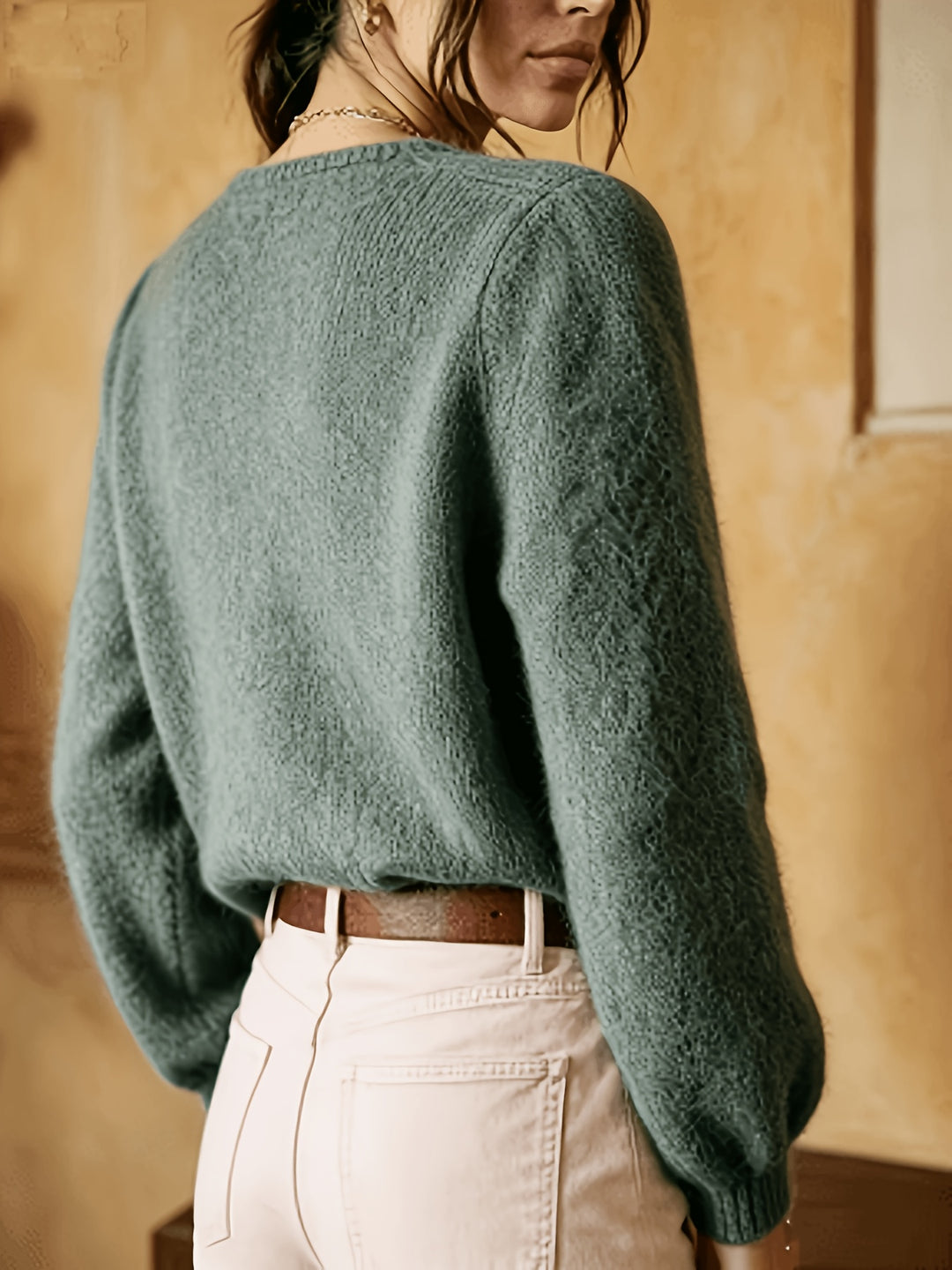 Adeline | Softly Textured Round-Neck Cardigan
