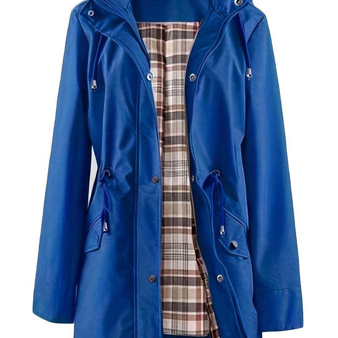 Joyce | Hooded Drawstring Rain Jacket