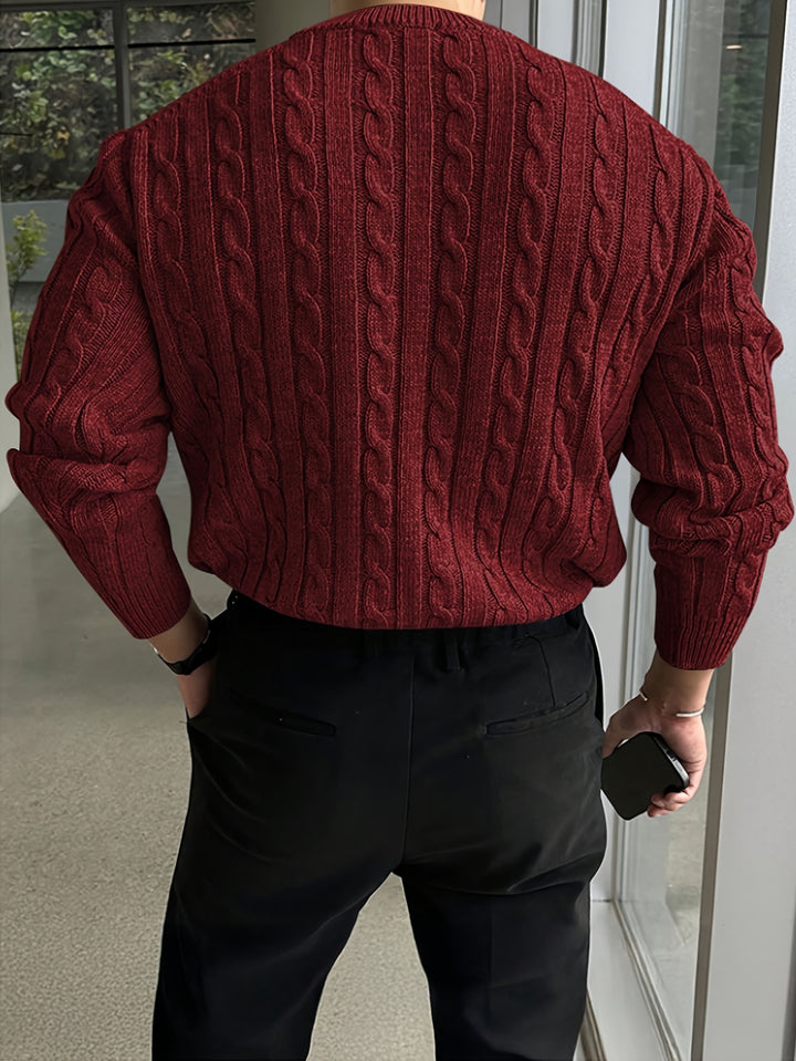 Jonas | Cable Knit Crew Neck Sweater