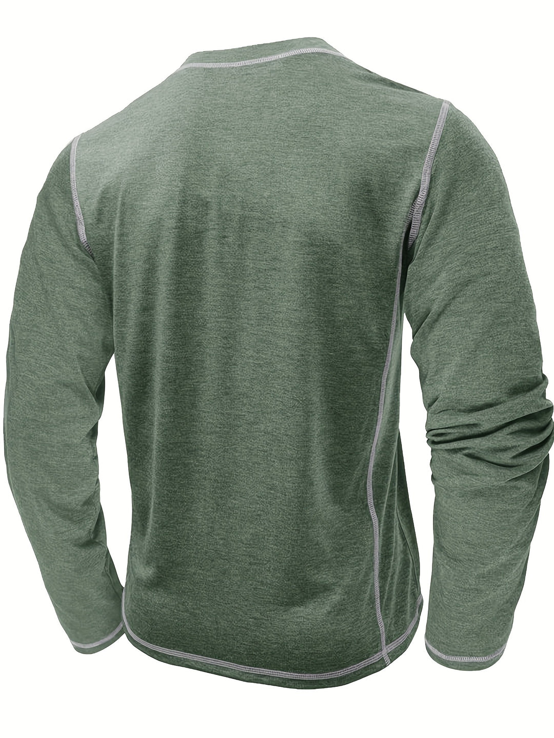 Reuben | Contrast-Stitch Long Sleeve Henley