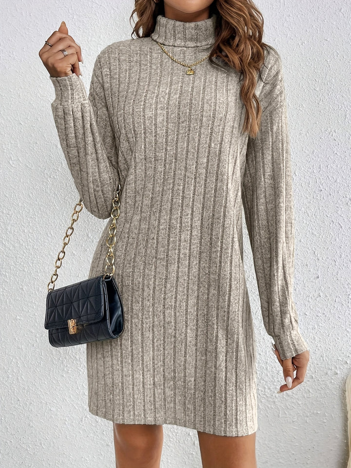 Florence | Ribbed Turtleneck Sweater Dress