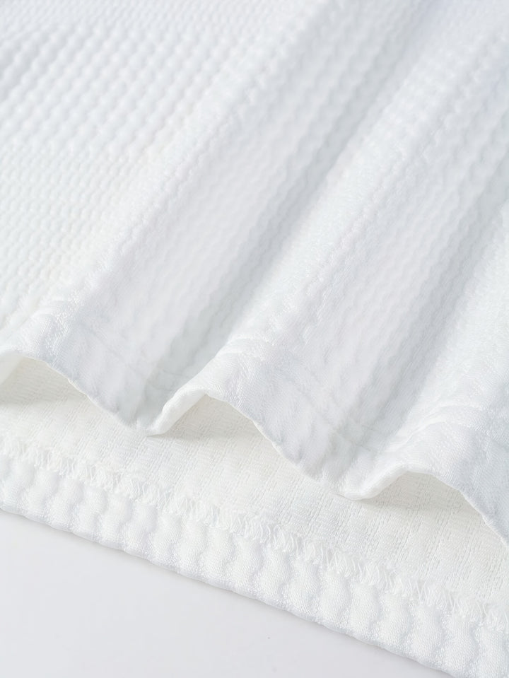 Fletcher | Textured Long-Sleeve Polo Shirt