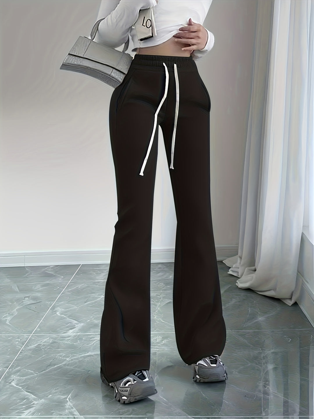 Gemma | High-Waist Flared Lounge Pants