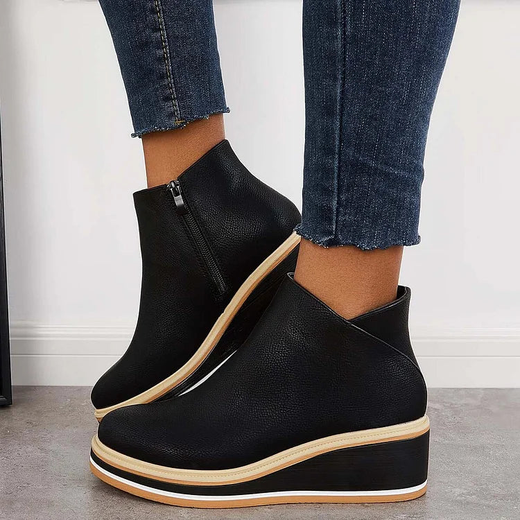 Odessa | Sleek Platform Ankle Boots