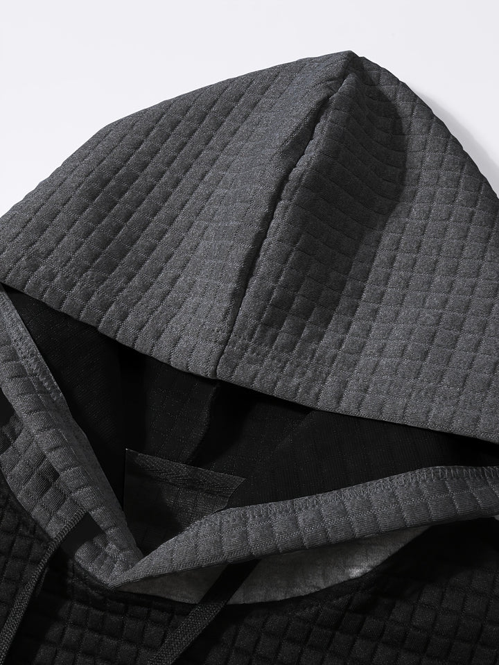 Hayes | Textured Colour-Block Hoodie