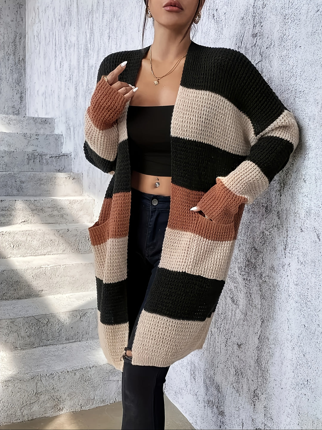 Rosalie | Colorblock Longline Cardigan