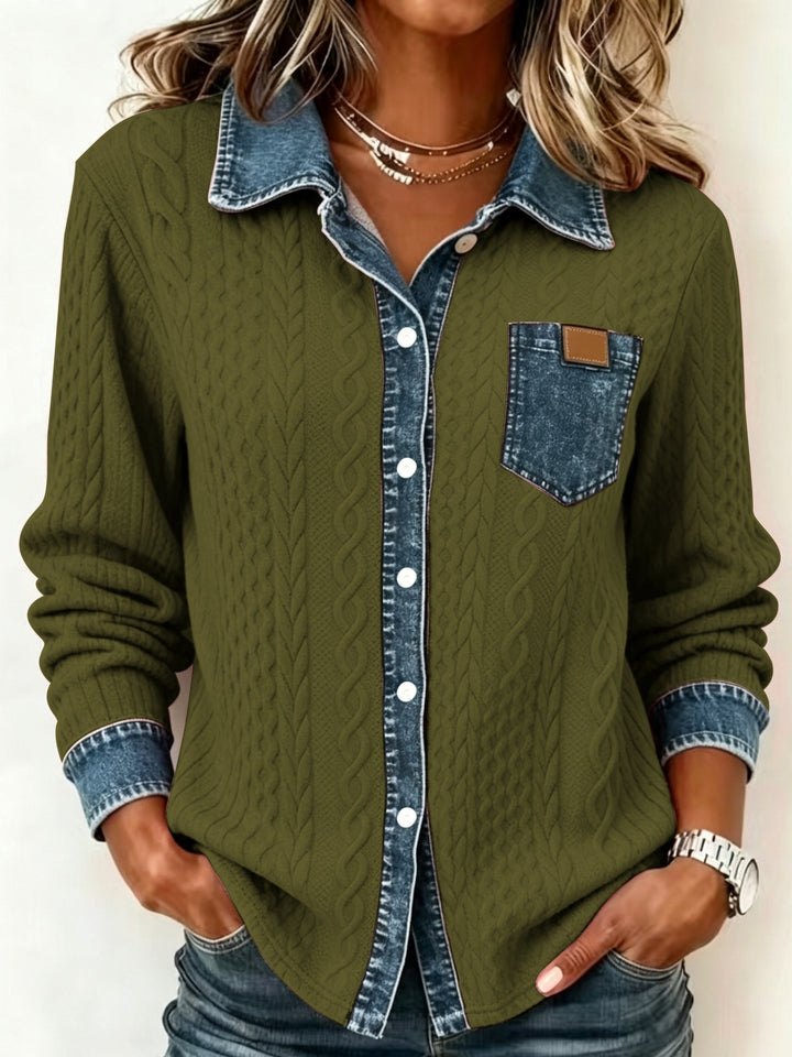 Greta | Textured Button-Up Shirt