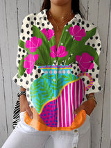 Nancy | Stylish Multicolor Blooming Blouse