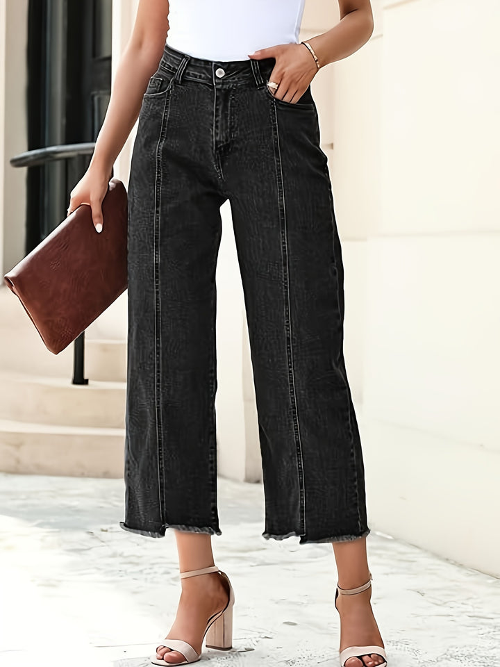 Denise | Tailored Cropped Straight-Leg Jeans