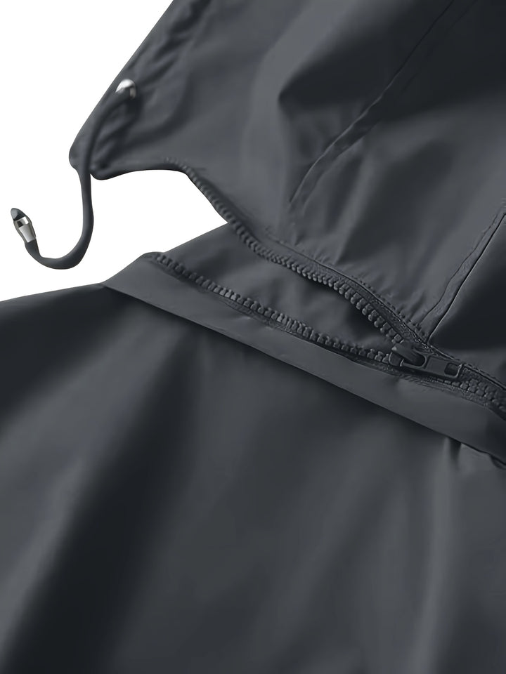 Joyce | Hooded Drawstring Rain Jacket