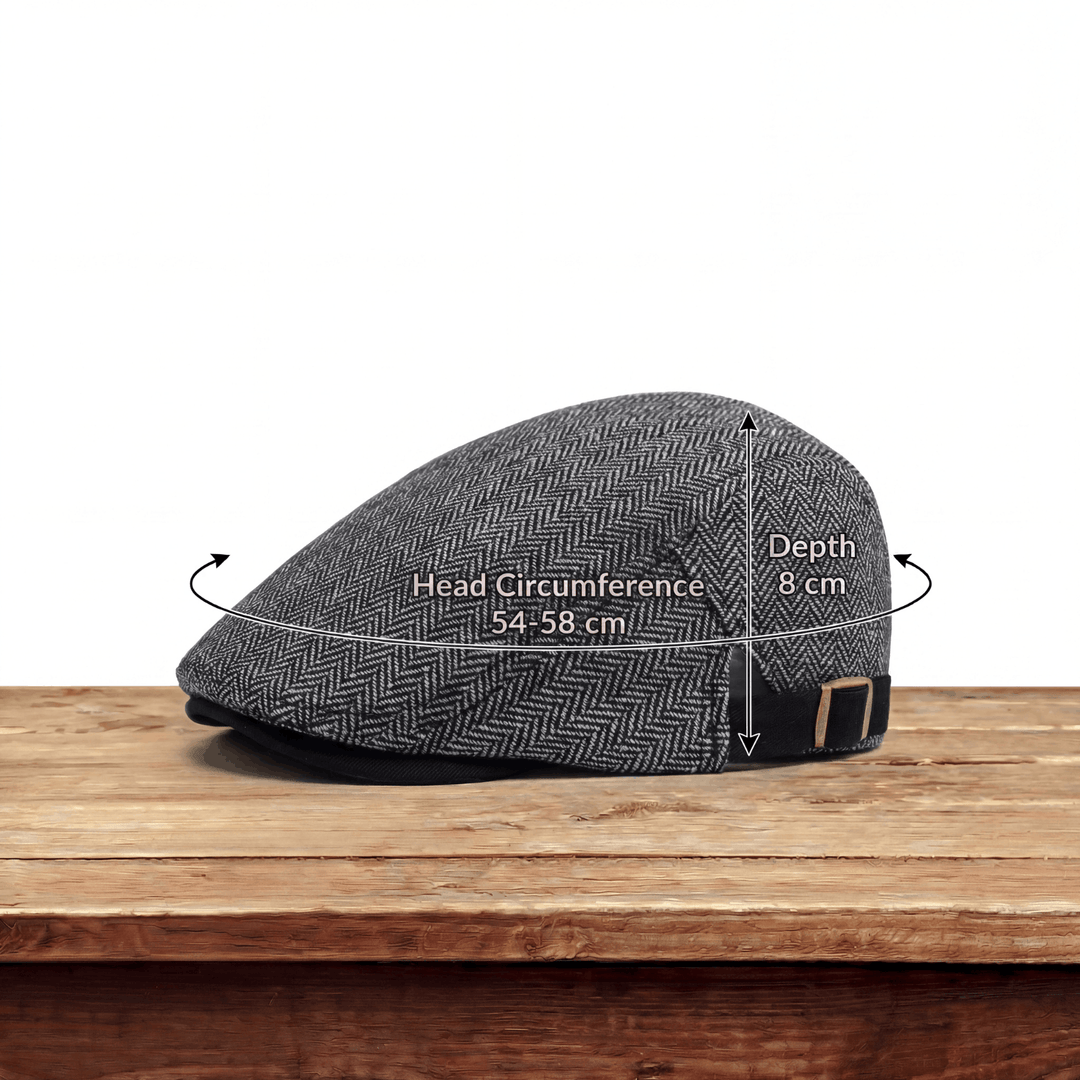 Adrian | Vintage Herringbone Driver Cap