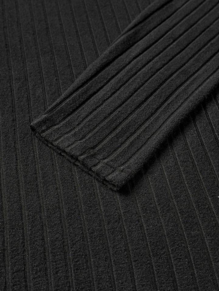 Xavier | Ribbed V-Neck Long Sleeve Top