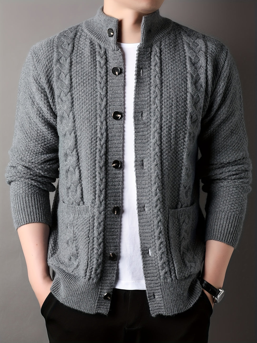 Sinclair | Textured Button-Front Cardigan