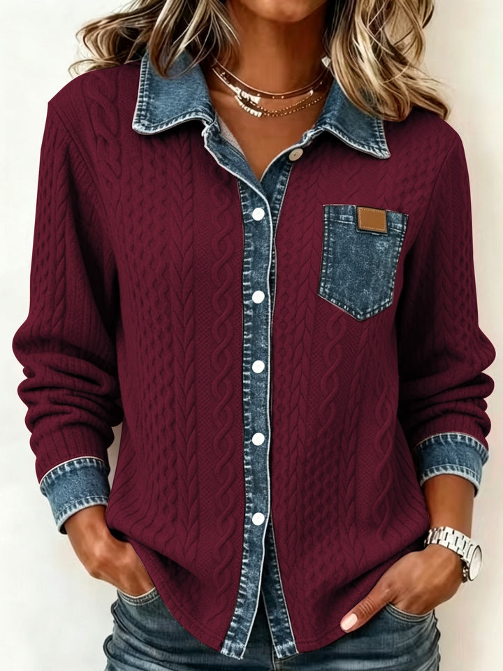 Greta | Textured Button-Up Shirt