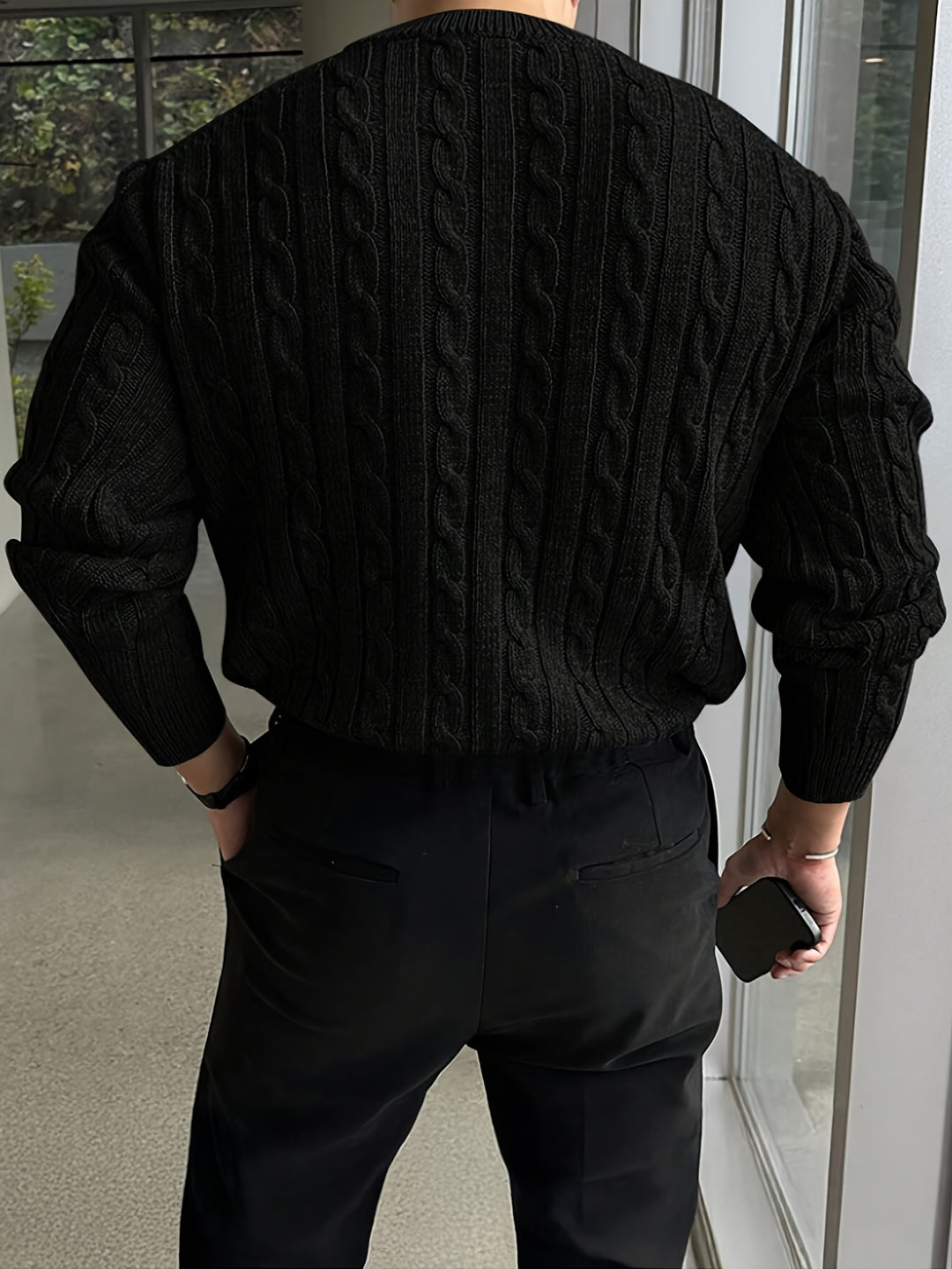 Jonas | Cable Knit Crew Neck Sweater