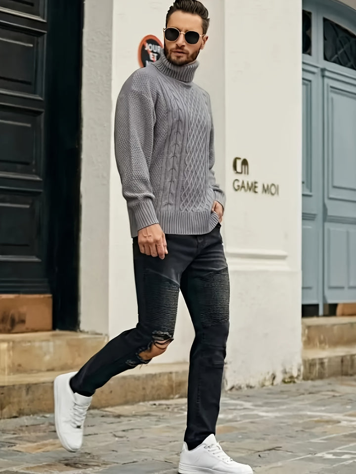 Ambrose | Classic Cable-Knit Turtleneck Sweater