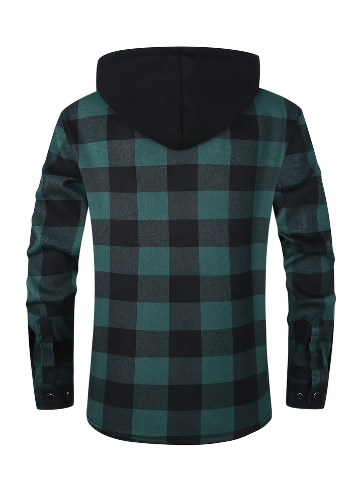Desmond | Hooded Check Shirt Jacket