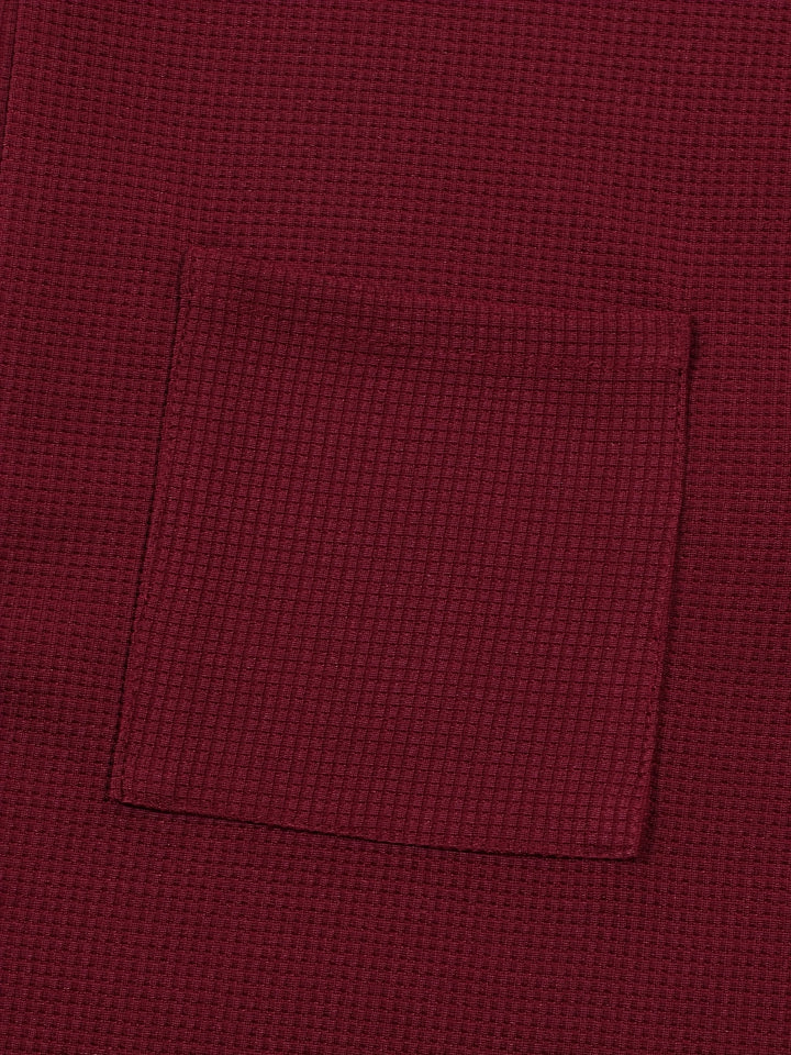 Jonathan | Textured Long Sleeve Henley Shirt