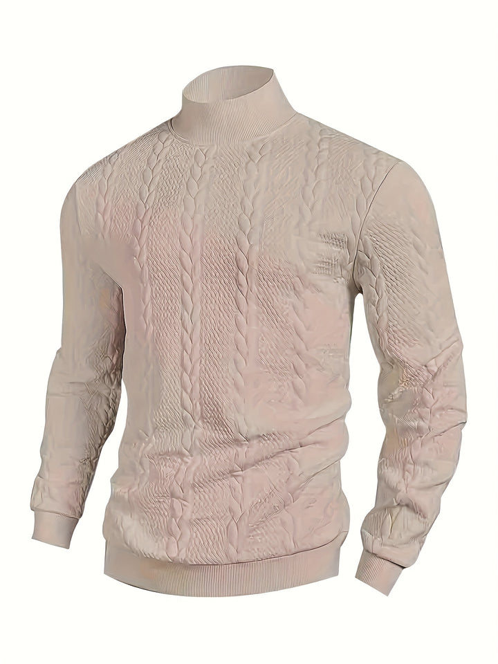 Merritt | Textured High-Neck Sweatshirt