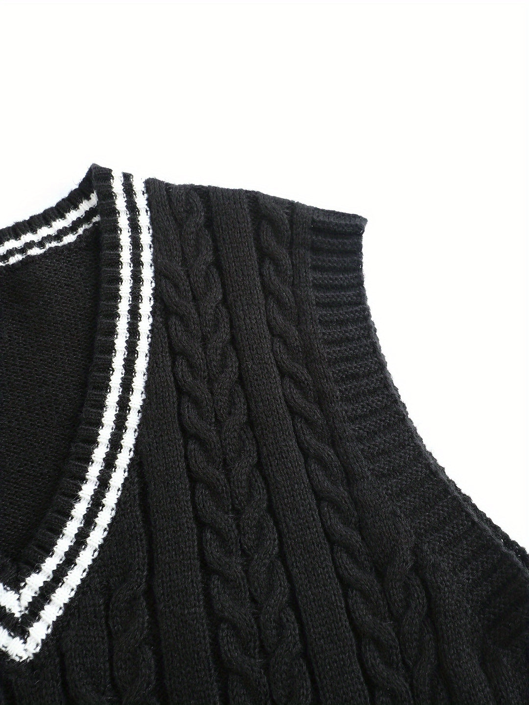 Gideon | Cable-Knit V-Neck Sweater Vest