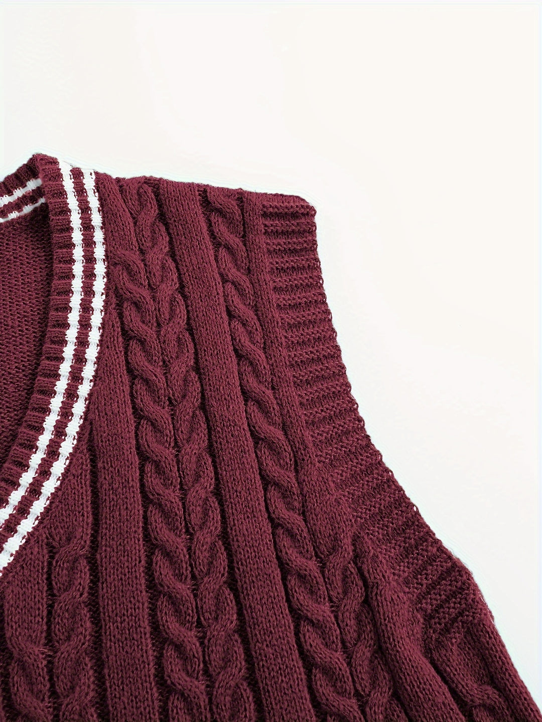 Gideon | Cable-Knit V-Neck Sweater Vest