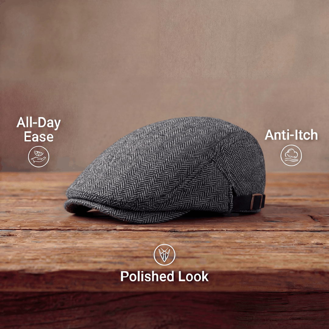 Adrian | Vintage Herringbone Driver Cap
