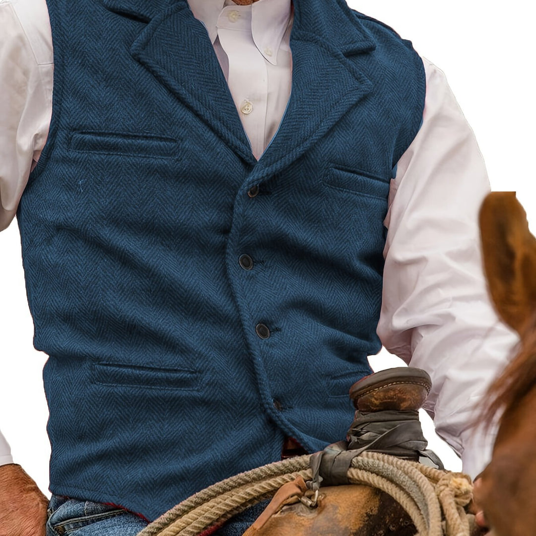 Colton | Heritage Herringbone Vest