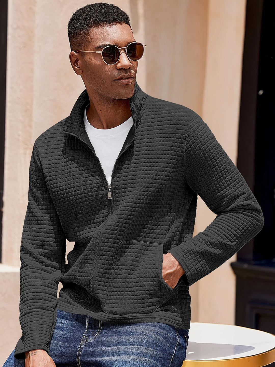 Hugo | Textured Zip-Up Jacket
