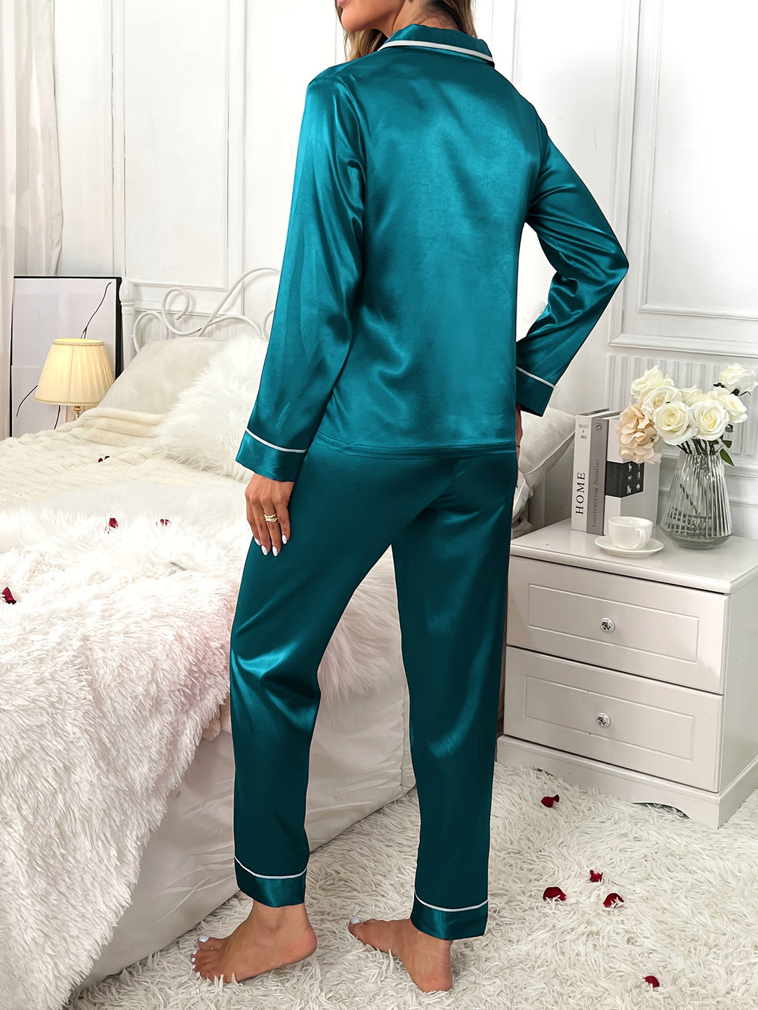 Rosaline | Elegant Long-Sleeve Two-Piece Lounge Set