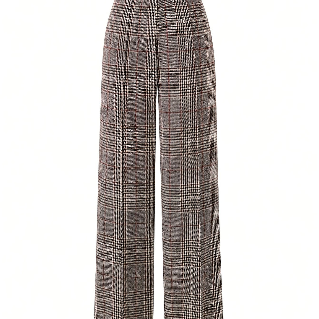 Matilda | Wide-Leg Plaid Trousers