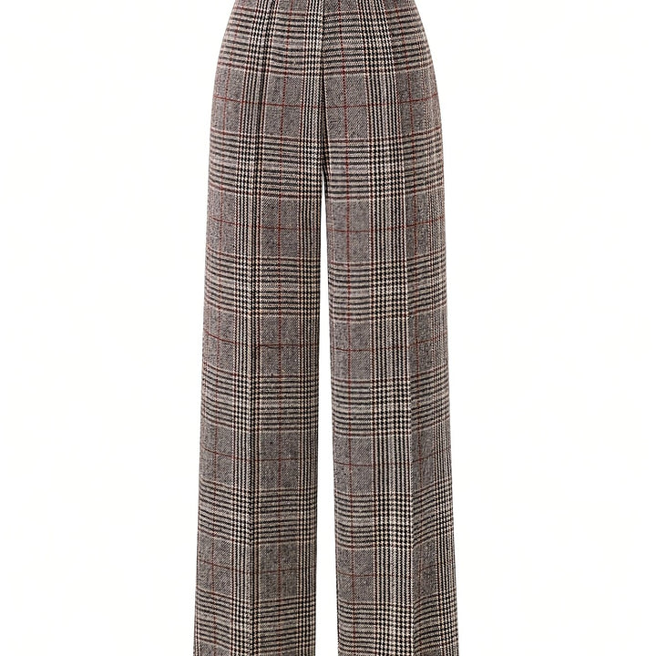 Matilda | Wide-Leg Plaid Trousers