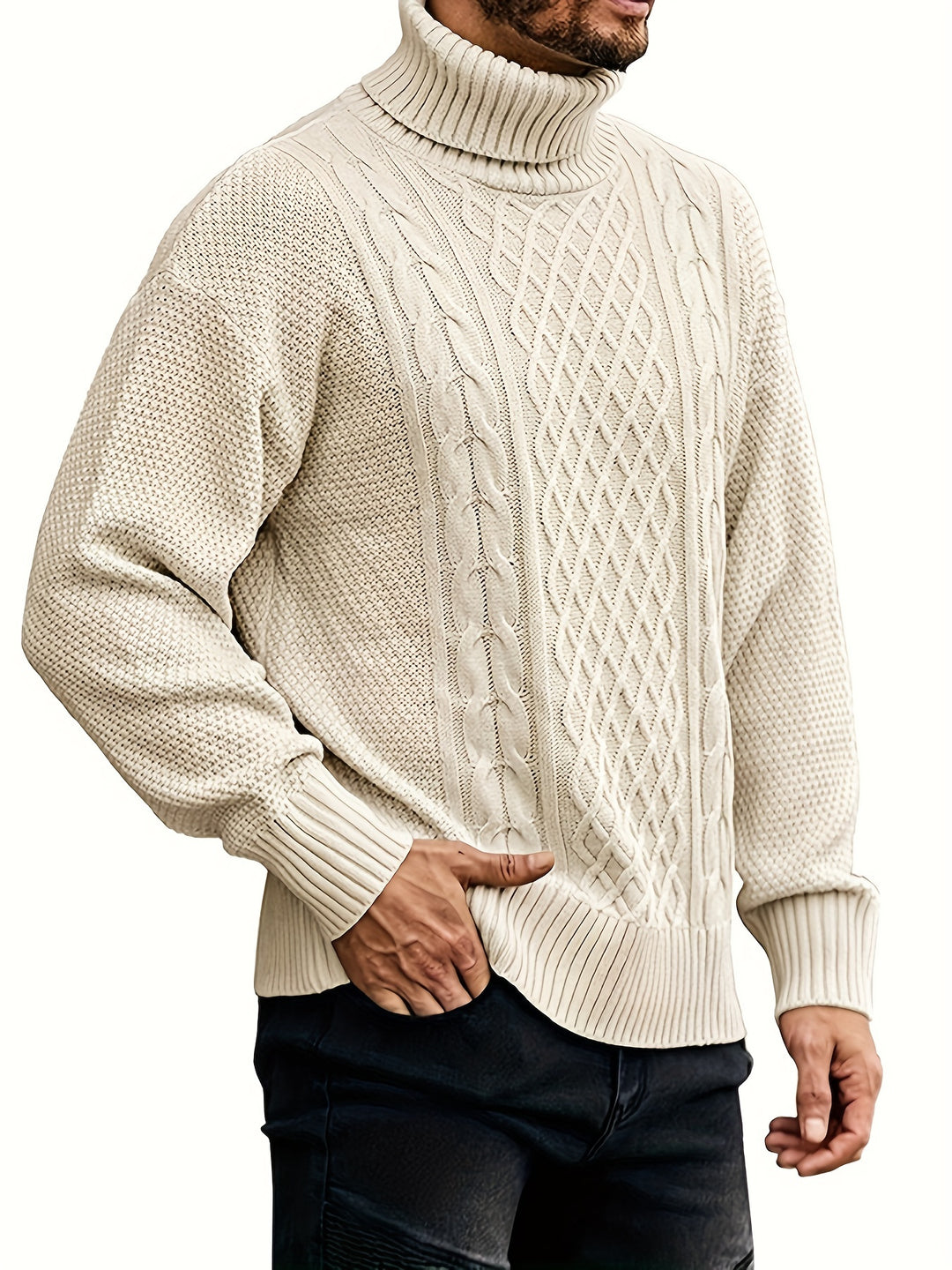 Ambrose | Classic Cable-Knit Turtleneck Sweater