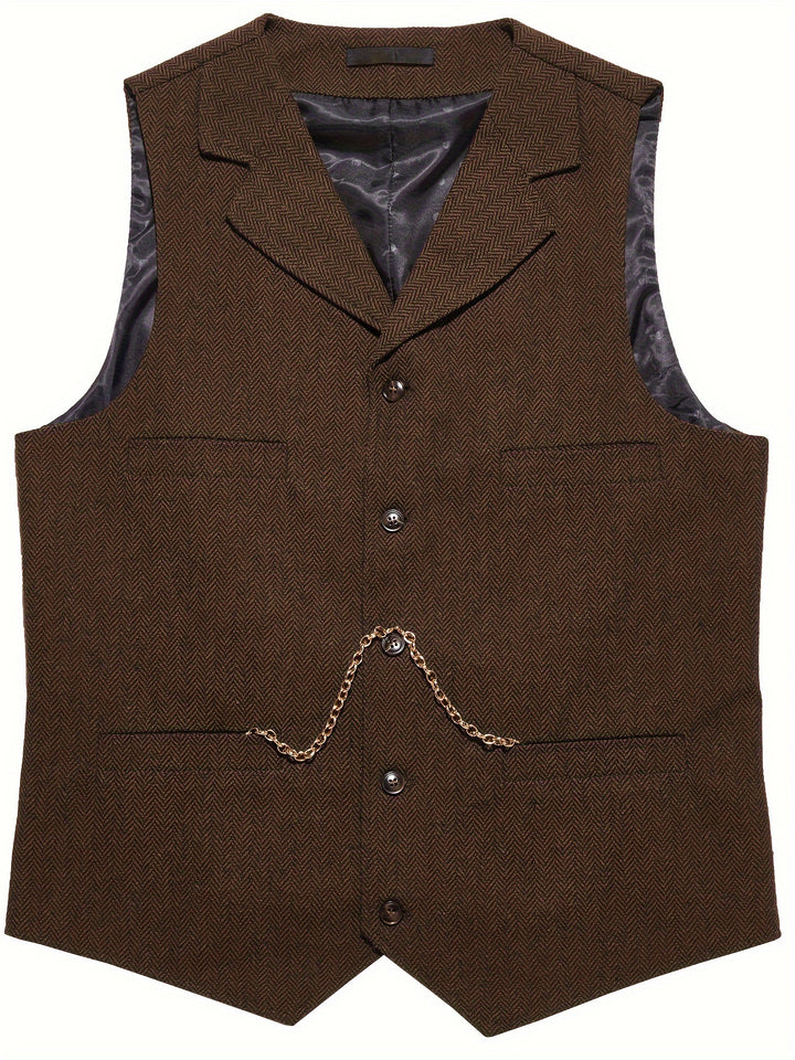 Byron | Refined Herringbone Waistcoat