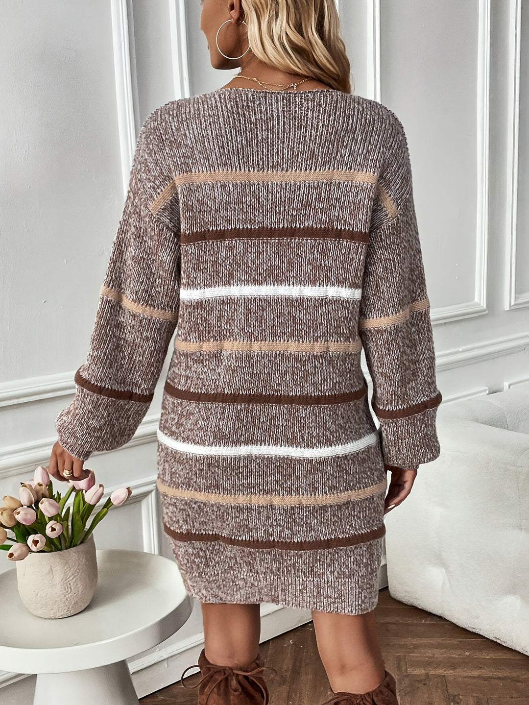 Mabel | Cozy Striped Sweater Dress