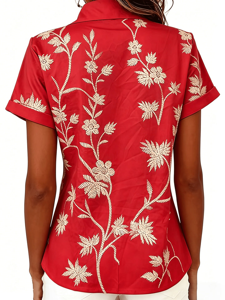 Regina | Botanical Print Shirt
