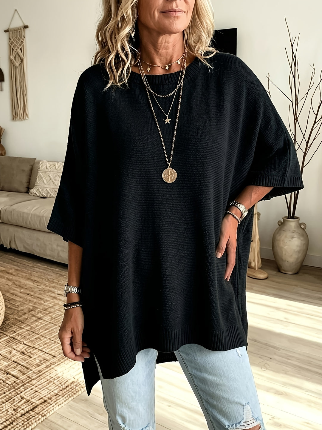 Arlene | Relaxed Batwing Sweater