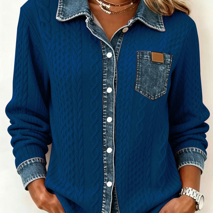 Greta | Textured Button-Up Shirt