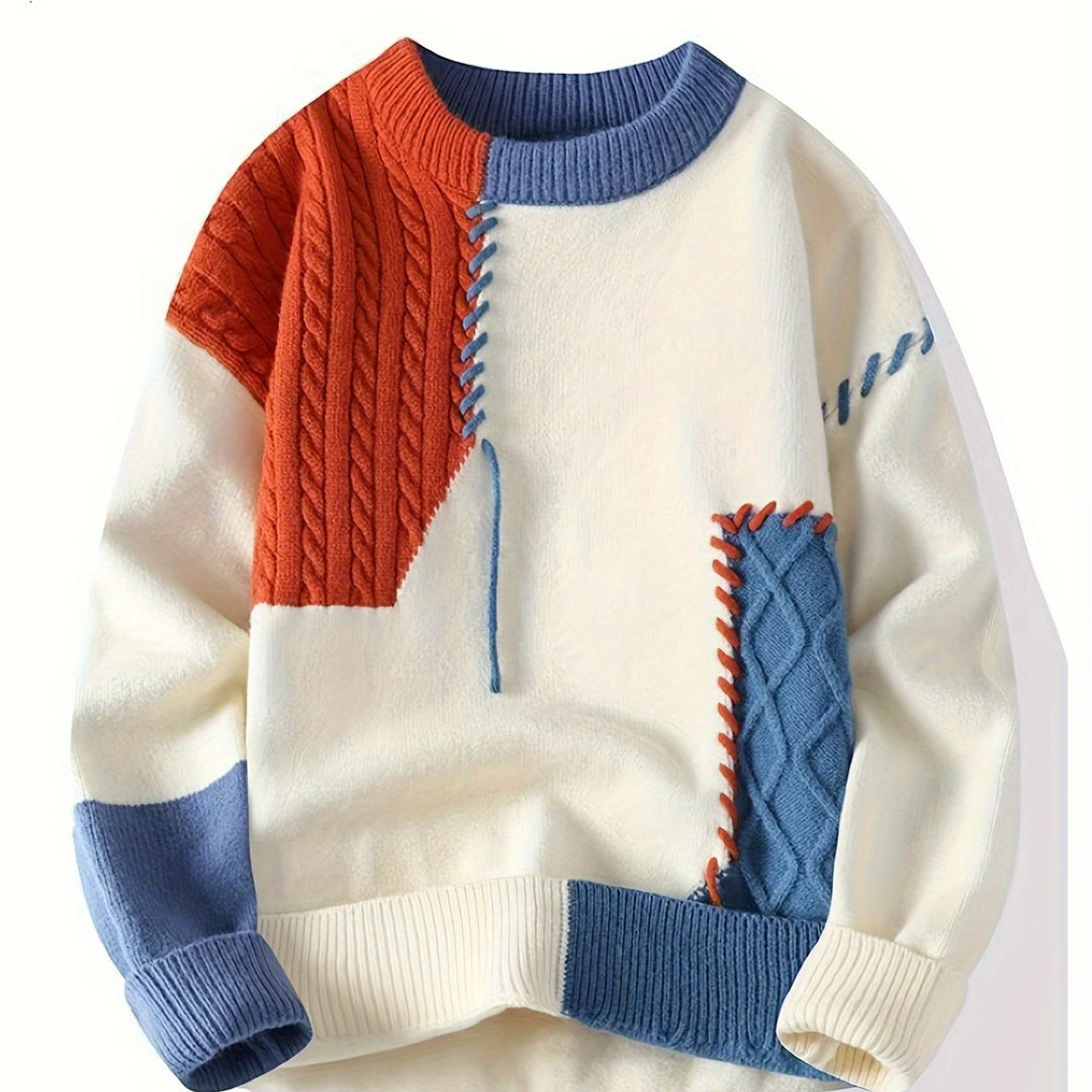Tristan | Color-Block Knit Sweater