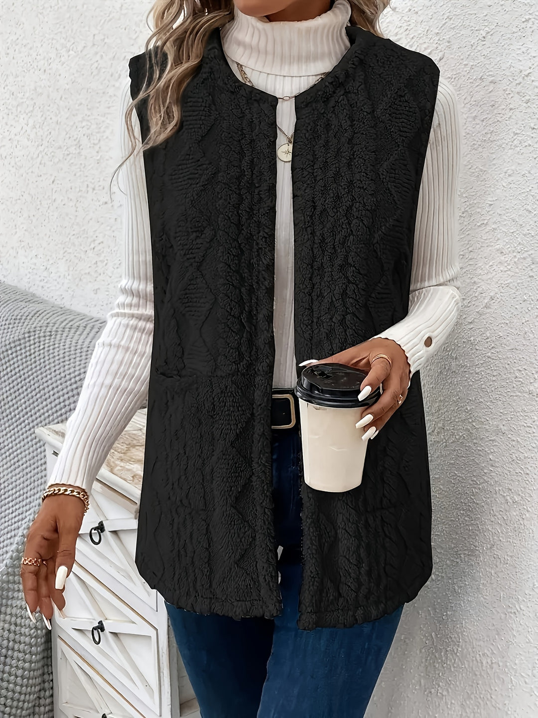 Brenna | Cozy Textured Sleeveless Vest