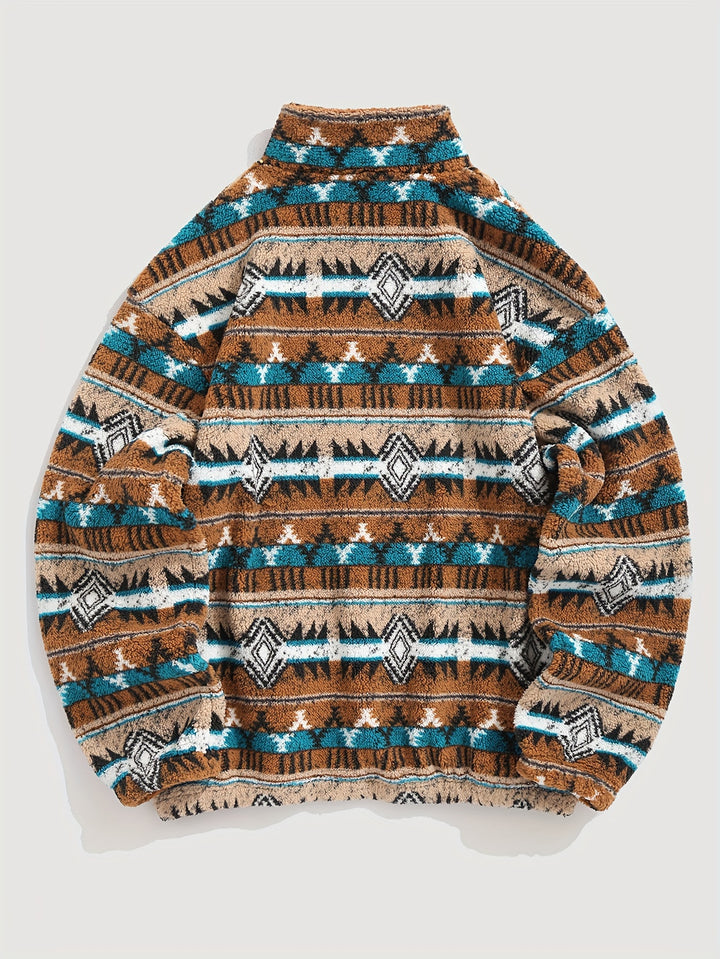 Rowan | Patterned Quarter-Zip Pullover