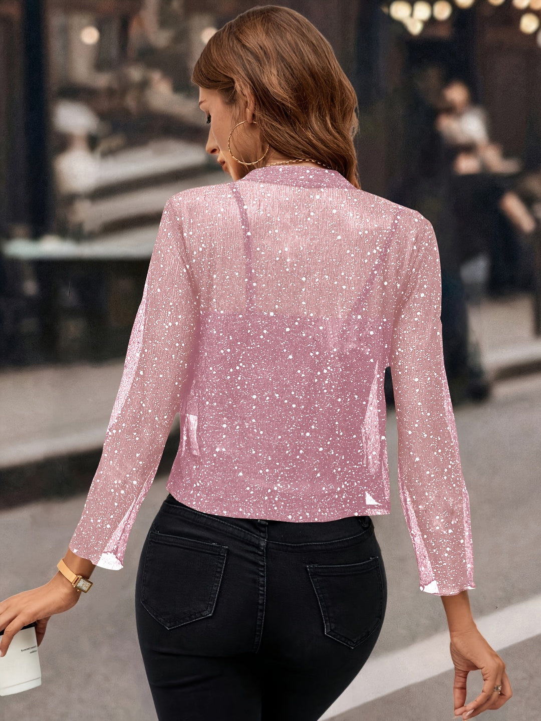 Elaine | Shimmer Cropped Jacket