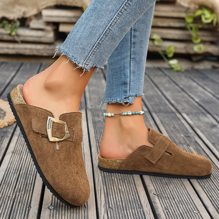 Winona | Buckle-Detail Slip-On Mules